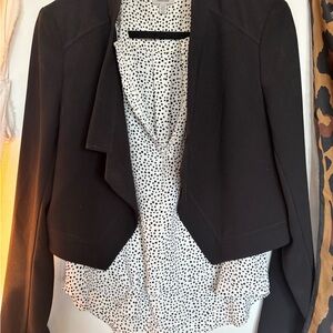 Tristan Black Blazer with Polka Dot Lining